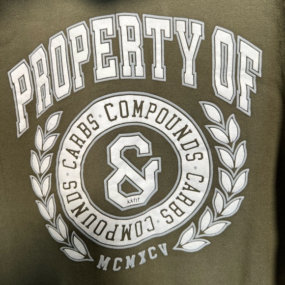 KKFit Carbs & Compounds Olive Green Hoodie - Picture 4 of 6